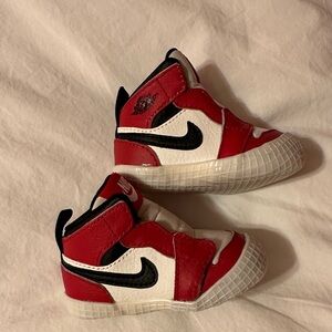 Nike Kids Red and Black High-Top Sneakers